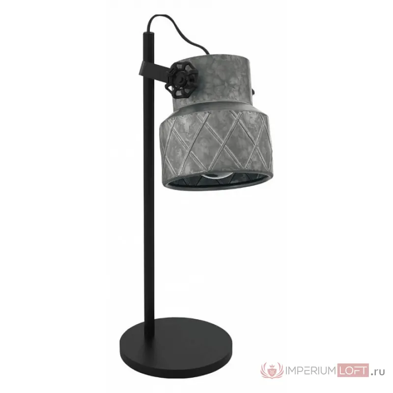 Настольная лампа декоративная Eglo Hilcott 39857 Цвет плафонов серый Цвет арматуры черный от ImperiumLoft