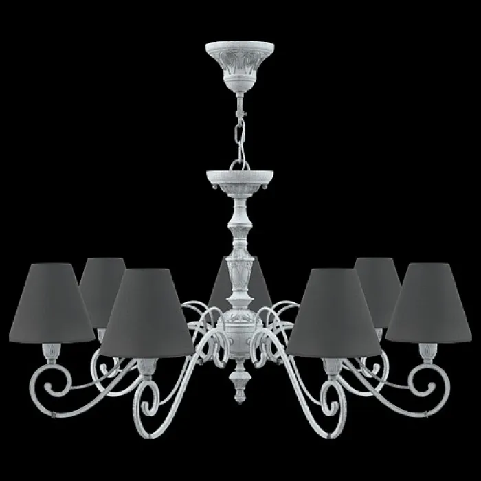 Подвесная люстра Lamp4You Classic 18 E3-07-G-LMP-O-22 Цвет арматуры серый Цвет плафонов черный от ImperiumLoft
