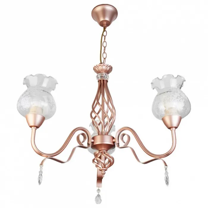 Подвесная люстра TopLight Kelli TL5680D-03PG Цвет арматуры золото Цвет плафонов прозрачный от ImperiumLoft