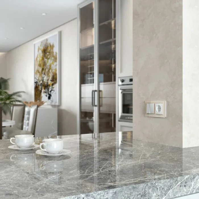 Выключатель двухклавишный без рамки Werkel Белые матовые W1120061 от ImperiumLoft