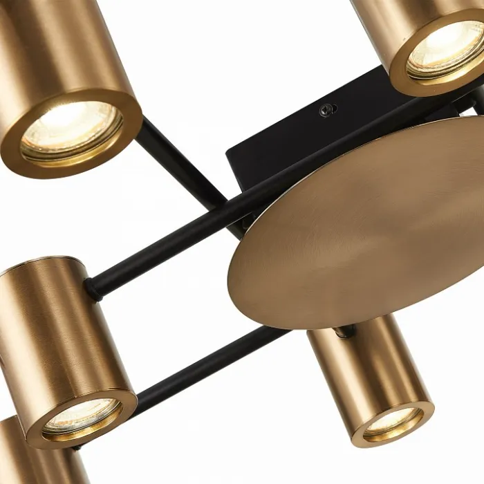 Потолочная люстра ST-Luce Veroli SL1207.402.10 Цвет плафонов латунь Цвет арматуры черный от ImperiumLoft