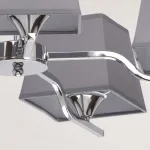 Люстра на штанге DeMarkt City Конрад 6 667011405 Цвет плафонов серый Цвет арматуры хром от ImperiumLoft