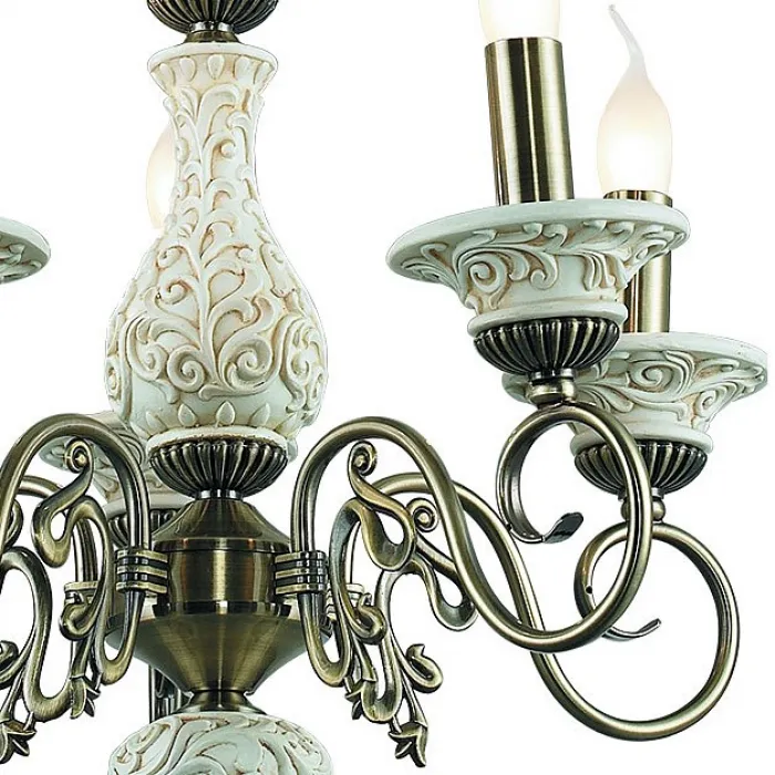 Подвесная люстра TopLight Sylvia TL7280D-05AB Цвет арматуры бронза Цвет плафонов золото от ImperiumLoft