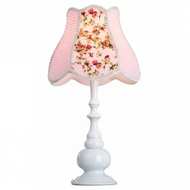 Настольная лампа декоративная Arte Lamp Kids A9222LT-1WH Цвет арматуры белый Цвет плафонов розовый