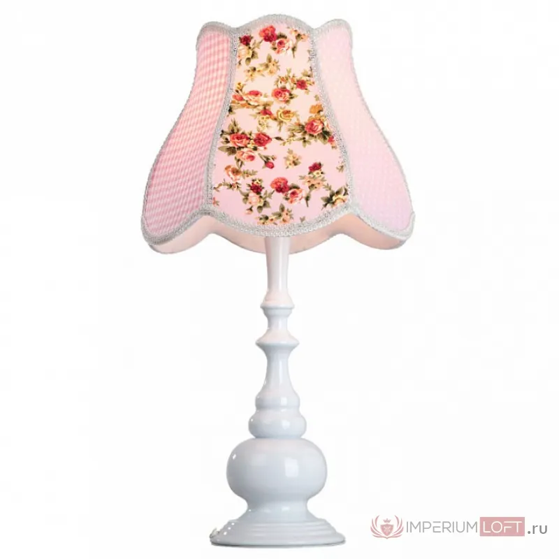 Настольная лампа декоративная Arte Lamp Kids A9222LT-1WH Цвет арматуры белый Цвет плафонов розовый от ImperiumLoft