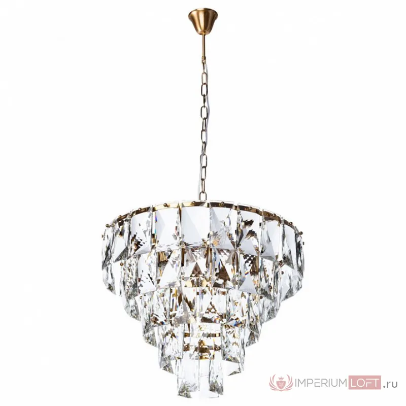 Подвесной светильник Divinare Chara 3508/17 LM-6 Цвет арматуры латунь Цвет плафонов прозрачный от ImperiumLoft