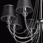 Люстра на штанге MW-Light Федерика 84 684010408 Цвет арматуры хром Цвет плафонов черный от ImperiumLoft