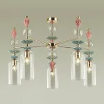 Потолочная люстра Odeon Light Bizet 4855/5C Цвет плафонов прозрачный Цвет арматуры золото от ImperiumLoft