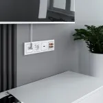 ТВ-розетка и розетка Ethernet RJ-45 без рамки Werkel белые W1181301