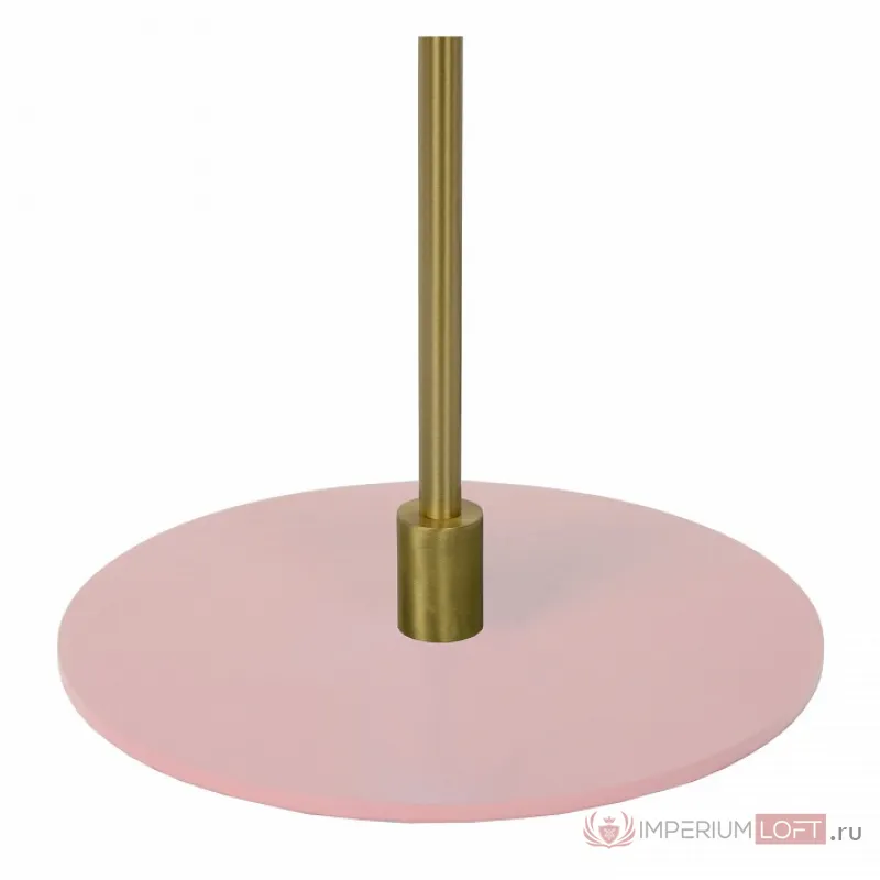 Торшер Lucide Elgin 03731/03/66 Цвет плафонов розовый Цвет арматуры золото от ImperiumLoft