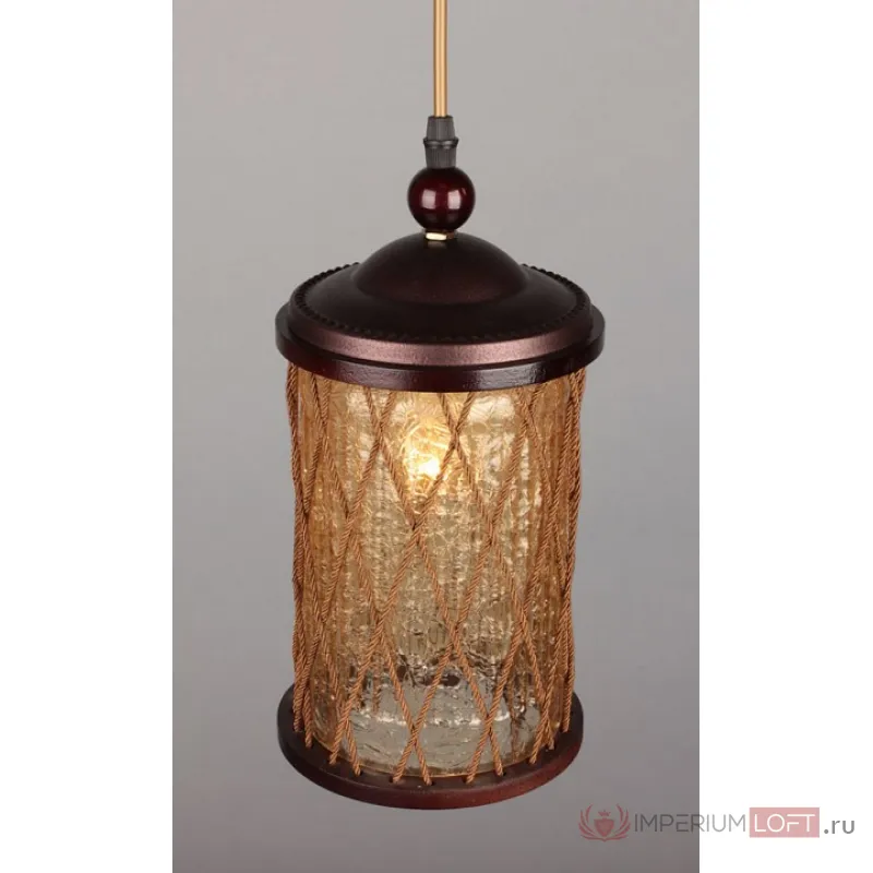Подвесной светильник Omnilux Monchique OML-58406-01 Цвет арматуры коричневый Цвет плафонов коричневый от ImperiumLoft