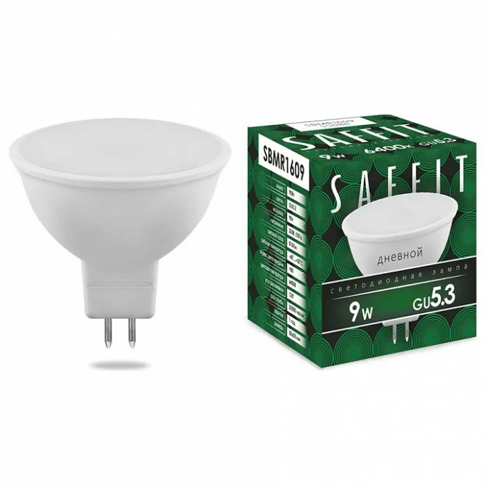Лампа светодиодная Feron Saffit SBMR1609 GU5.3 9Вт 6400K 55086 Цвет арматуры белый Цвет плафонов белый от ImperiumLoft