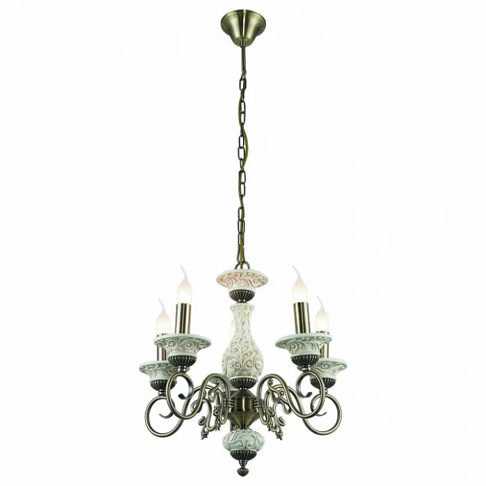 Подвесная люстра TopLight Sylvia TL7280D-05AB Цвет арматуры бронза Цвет плафонов золото от ImperiumLoft