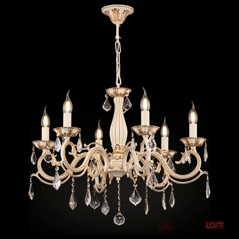 Подвесная люстра Maytoni Bronze 4 ARM245-06-W Цвет арматуры золото Цвет плафонов прозрачный от ImperiumLoft