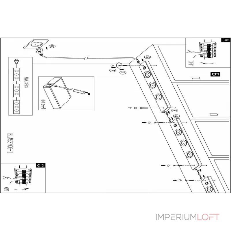 Накладной светильник Eglo Kob Led 93707 Цвет арматуры никель от ImperiumLoft Накладной светильник Eglo Kob Led 93707 Цвет арматуры никель от ImperiumLoft