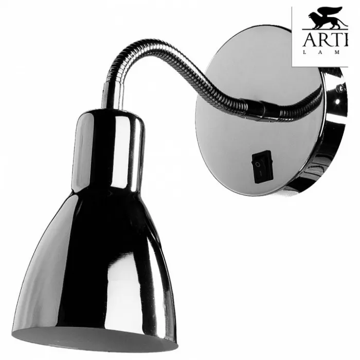 Бра Arte Lamp Dorm A1408AP-1CC Цвет арматуры хром Цвет плафонов хром от ImperiumLoft