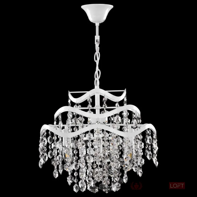 Подвесная люстра Freya Charlotte FR1001PL-04W Цвет арматуры белый Цвет плафонов прозрачный от ImperiumLoft