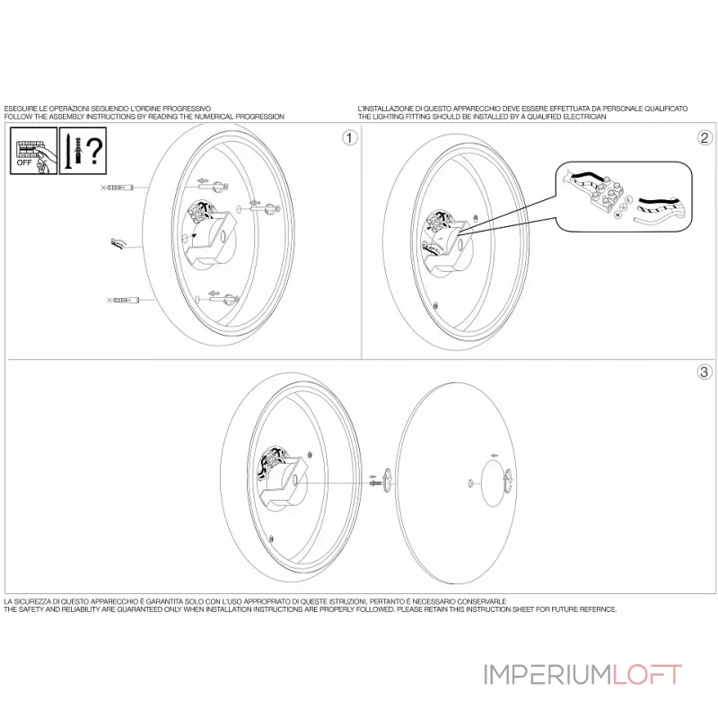 Накладной светильник Ideal Lux Rubens RUBENS AP10 BIANCO