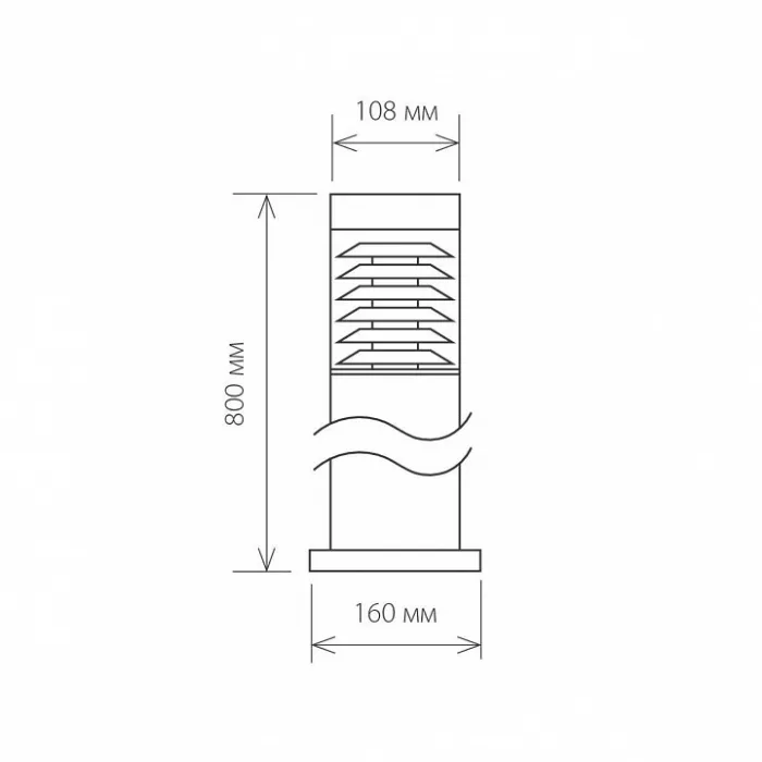 Наземный высокий светильник Elektrostandard Techno 1507 TECHNO silver серый от ImperiumLoft