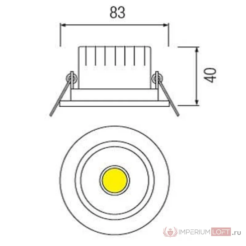Встраиваемый светильник Horoz Electric HRZ00000381 от ImperiumLoft