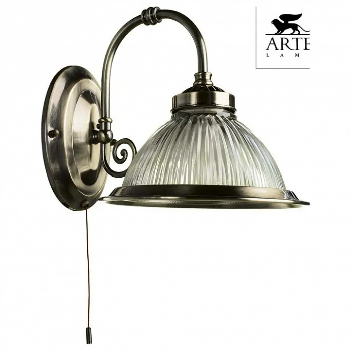 Бра Arte Lamp American Diner A9366AP-1AB Цвет арматуры бронза Цвет плафонов прозрачный от ImperiumLoft