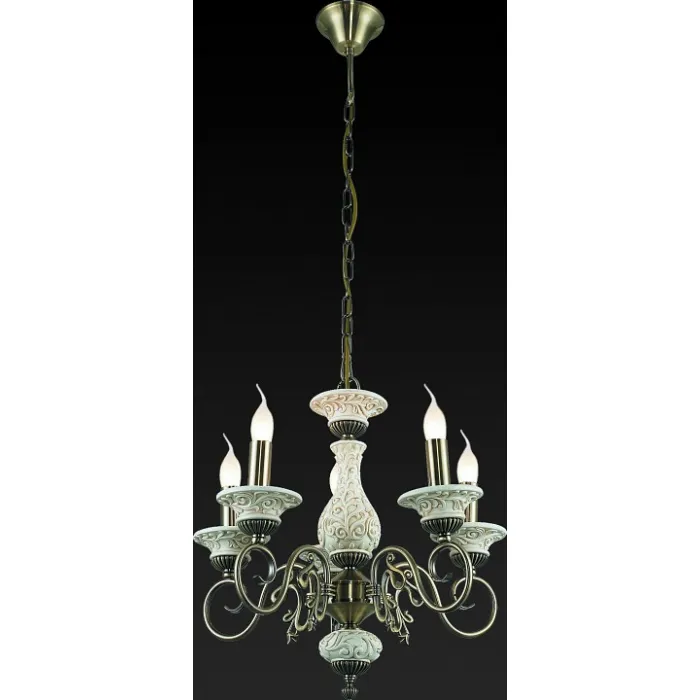 Подвесная люстра TopLight Sylvia TL7280D-05AB Цвет арматуры бронза Цвет плафонов золото от ImperiumLoft