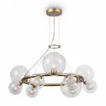 Подвесная люстра Freya Duo FR5139PL-10MG Цвет арматуры золото Цвет плафонов прозрачный от ImperiumLoft