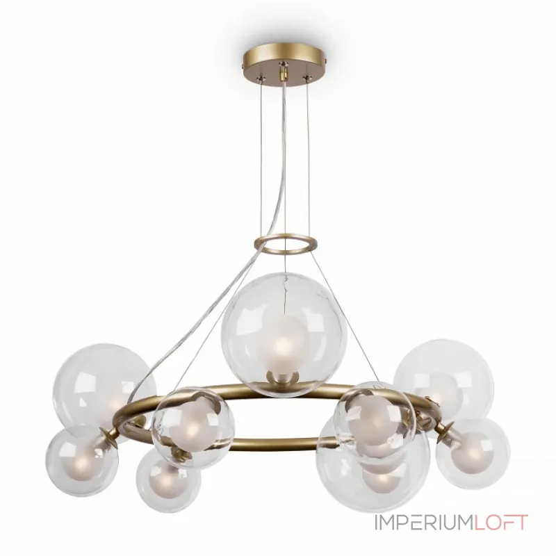 Подвесная люстра Freya Duo FR5139PL-10MG Цвет арматуры золото Цвет плафонов прозрачный от ImperiumLoft