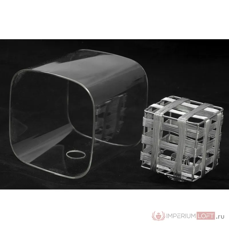 Накладной светильник Lussole Sorso LSC-8007-01 Цвет арматуры хром Цвет плафонов серебро от ImperiumLoft