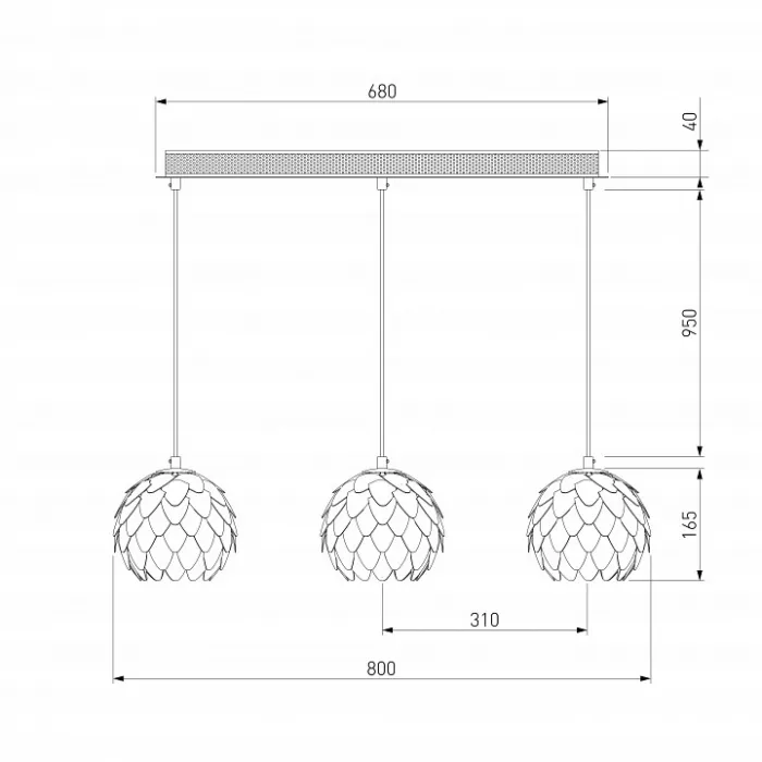 Подвесной светильник Bogate's Cedro 304/3 от ImperiumLoft