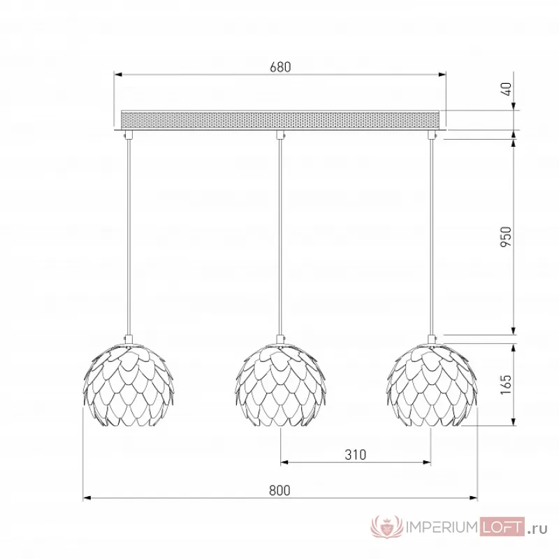 Подвесной светильник Bogate's Cedro 304/3 от ImperiumLoft