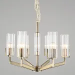 Подвесная люстра Omnilux Ledro OML-69903-06 Цвет арматуры бронза Цвет плафонов прозрачный от ImperiumLoft
