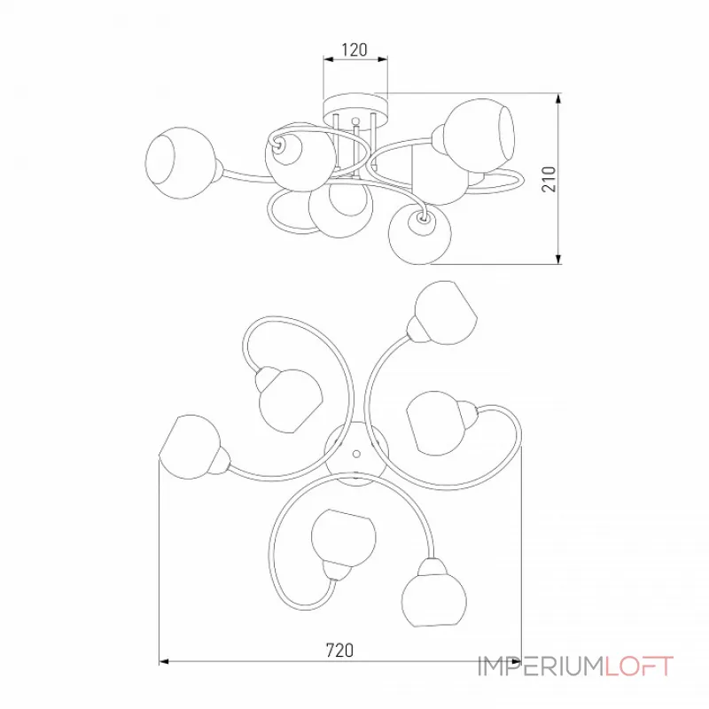 Потолочная люстра 30136/6