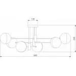 Потолочная люстра Eurosvet Nuvola 70129/6 латунь от ImperiumLoft