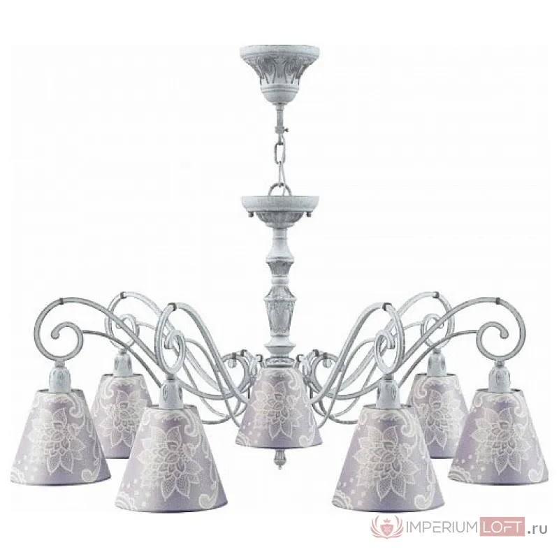 Подвесная люстра Lamp4You Classic 15 E3-07-G-LMP-O-3 Цвет арматуры серый Цвет плафонов фиолетовый от ImperiumLoft