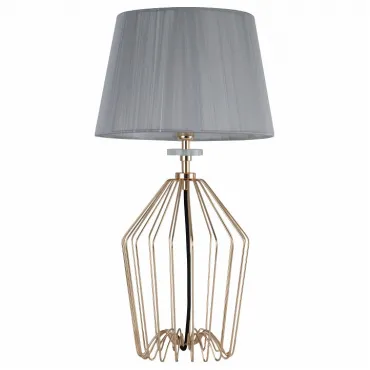 Настольная лампа декоративная Favourite Sade 2690-1T цвет арматуры золото цвет плафонов серый от ImperiumLoft