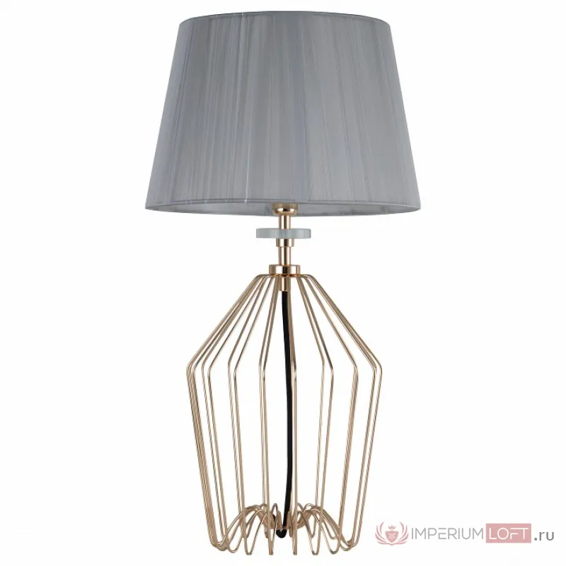 Настольная лампа декоративная Favourite Sade 2690-1T цвет арматуры золото цвет плафонов серый от ImperiumLoft