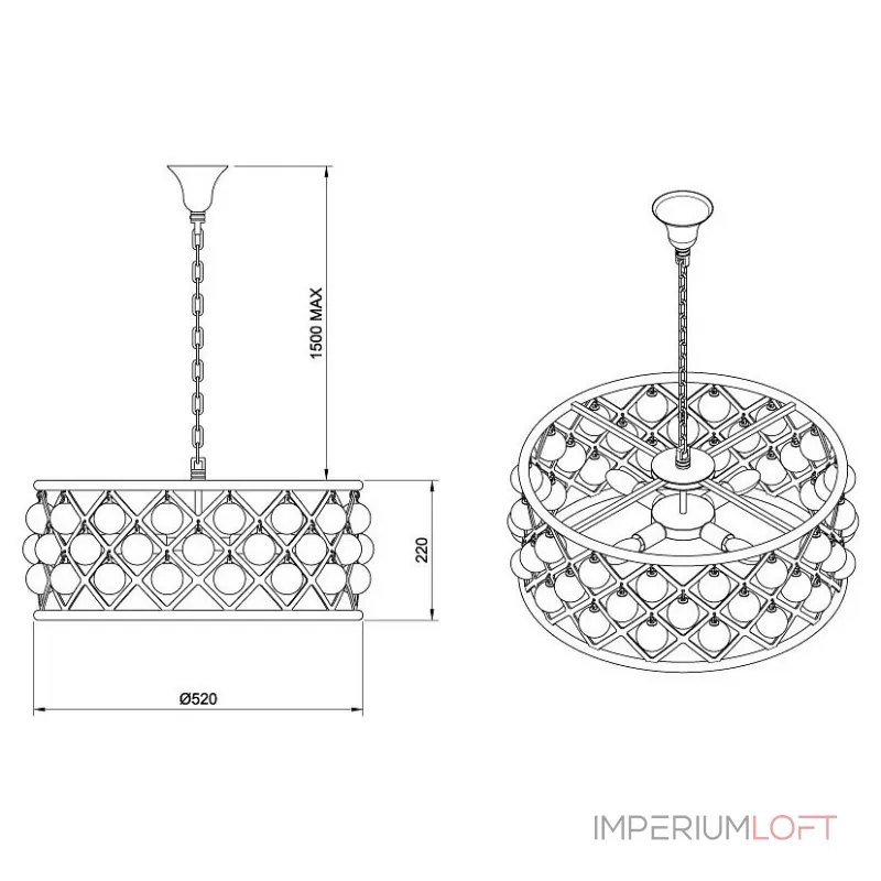 Подвесной светильник Sun Lumen Magic 058-414 Цвет плафонов прозрачный от ImperiumLoft