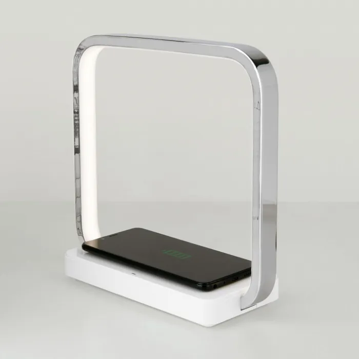 Настольная лампа офисная Eurosvet Frame 80502/1 хром Цвет арматуры хром Цвет плафонов хром от ImperiumLoft
