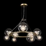 Подвесная люстра Freya Duo FR5139PL-10MG Цвет арматуры золото Цвет плафонов прозрачный от ImperiumLoft