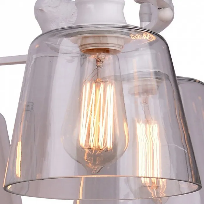 Подвесная люстра Arte Lamp Passero A4289LM-6WH Цвет арматуры белый Цвет плафонов прозрачный от ImperiumLoft