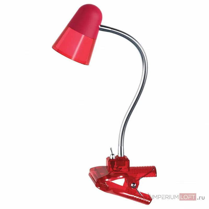 Настольная лампа офисная Horoz Electric Bilge HRZ00000715 Цвет арматуры хром Цвет плафонов красный от ImperiumLoft
