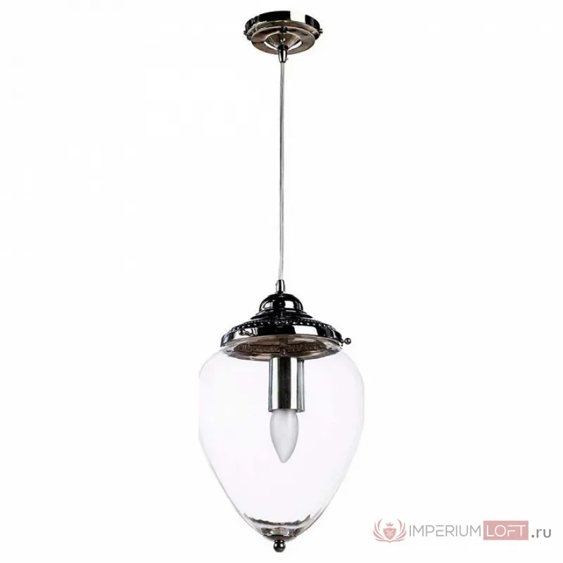 Подвесной светильник Arte Lamp Rimini 1 A1091SP-1CC Цвет арматуры хром Цвет плафонов прозрачный от ImperiumLoft
