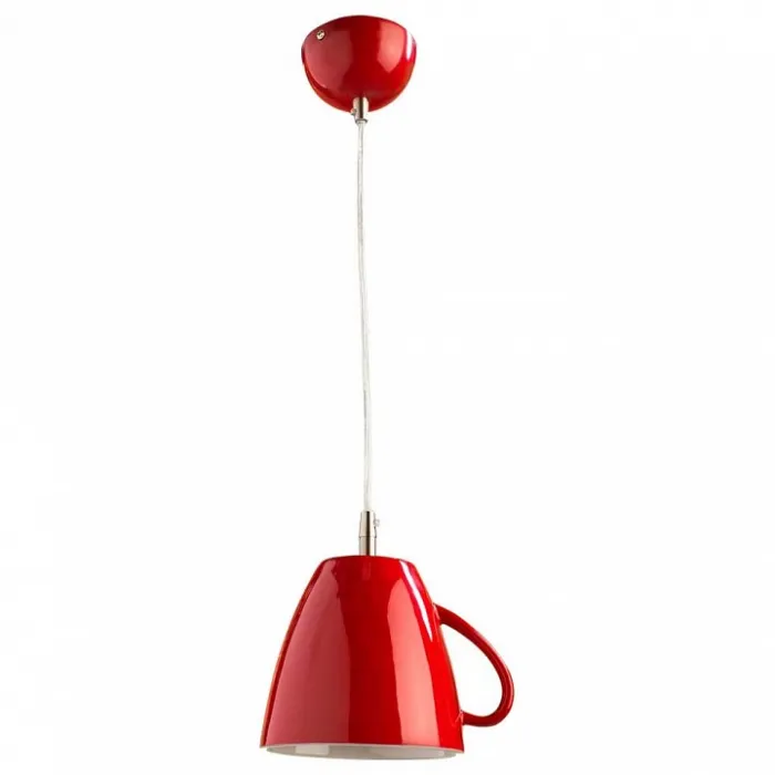 Подвесной светильник Arte Lamp Cafeteria A6605SP-1RD Цвет арматуры хром Цвет плафонов красный от ImperiumLoft