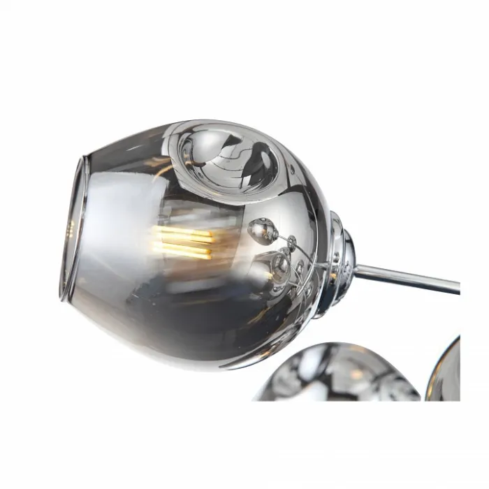 Люстра на штанге ST-Luce Fovia SL1500.103.12 Цвет арматуры хром Цвет плафонов серый от ImperiumLoft