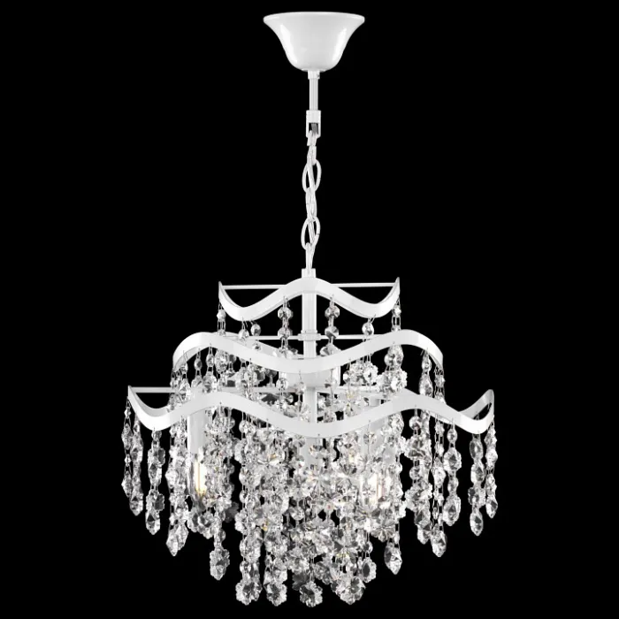 Подвесная люстра Freya Charlotte FR1001PL-04W Цвет арматуры белый Цвет плафонов прозрачный от ImperiumLoft