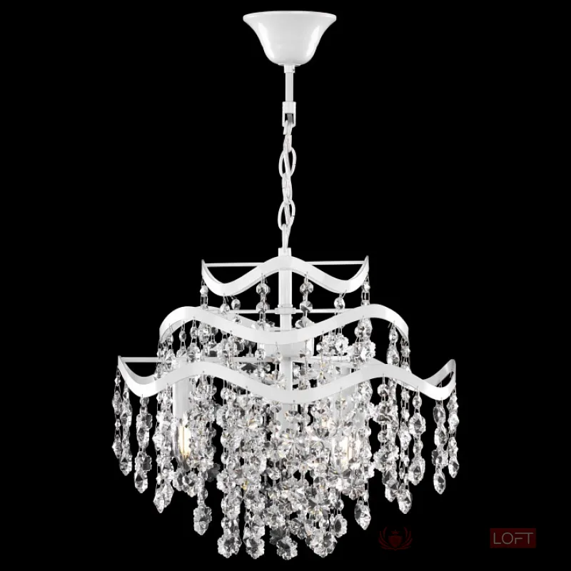Подвесная люстра Freya Charlotte FR1001PL-04W Цвет арматуры белый Цвет плафонов прозрачный от ImperiumLoft