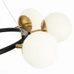 Подвесная люстра EVOLUCE Forli SLE220403-08 Цвет арматуры черный Цвет плафонов белый
