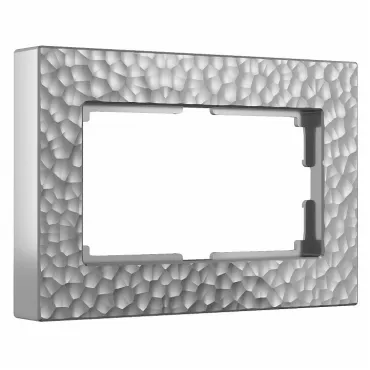 Рамка для двойной розетки Werkel W0082406 (серебряный) Цвет арматуры серебро