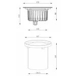 Встраиваемый в дорогу светильник Deko-Light HP IV WW 730296 Цвет арматуры серебро Цвет плафонов прозрачный